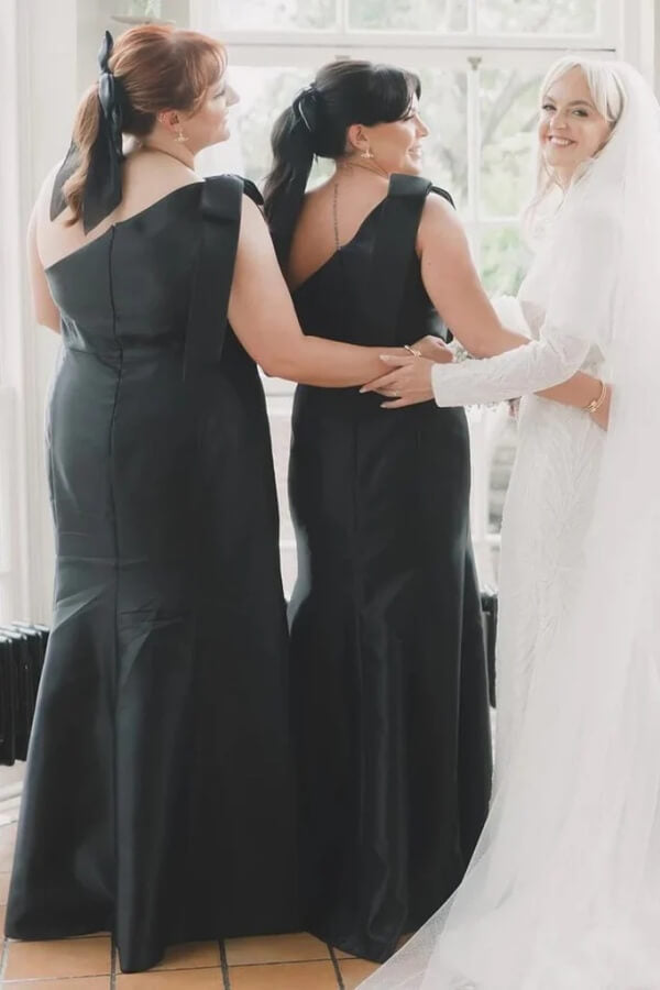 dolce gabbana black dress Wholesale Bridesmaid Dresses With Sweatheart Neckline One Shoulder