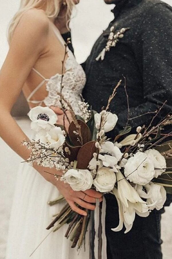 white christmas dresses Chiffon Sheath Off Shoulder Wedding Dress Deep Back V Lace Wedding Gown AWD1682