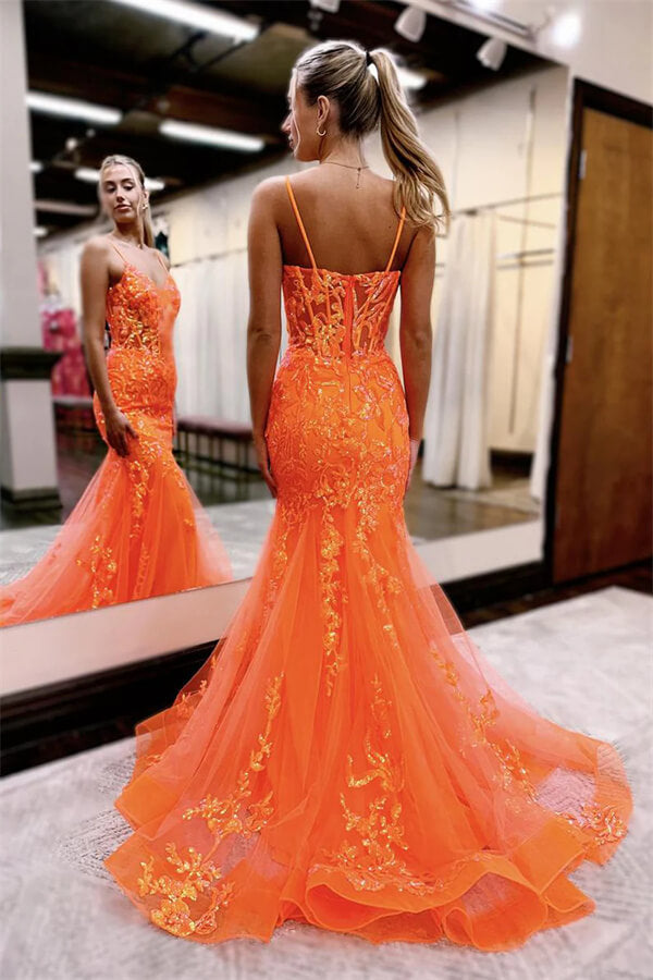 cute orange dress Vestido Mini Gabrielle Ruffled - Naranja