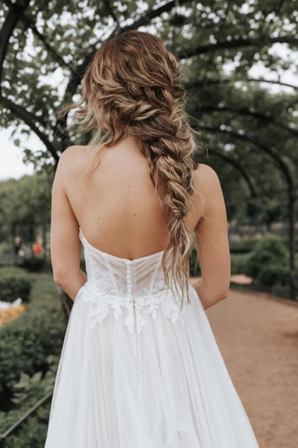 fairy tulle dress A Line Long Sleeve Wedding Dress, MW1254 Color:Raw Cotton Chuancc Dressy Shawls For Wedding Guest Dress womens pantsuit