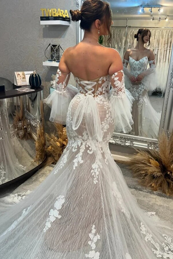 mermaid fairy dress Tulle Sweetheart Wedding Dresses With Lace Appliques, MW1240 Color:Mustard Yellow, Plus Size Bathing Suits Modest Dresses: Burgundy Pearl Custom sizes available