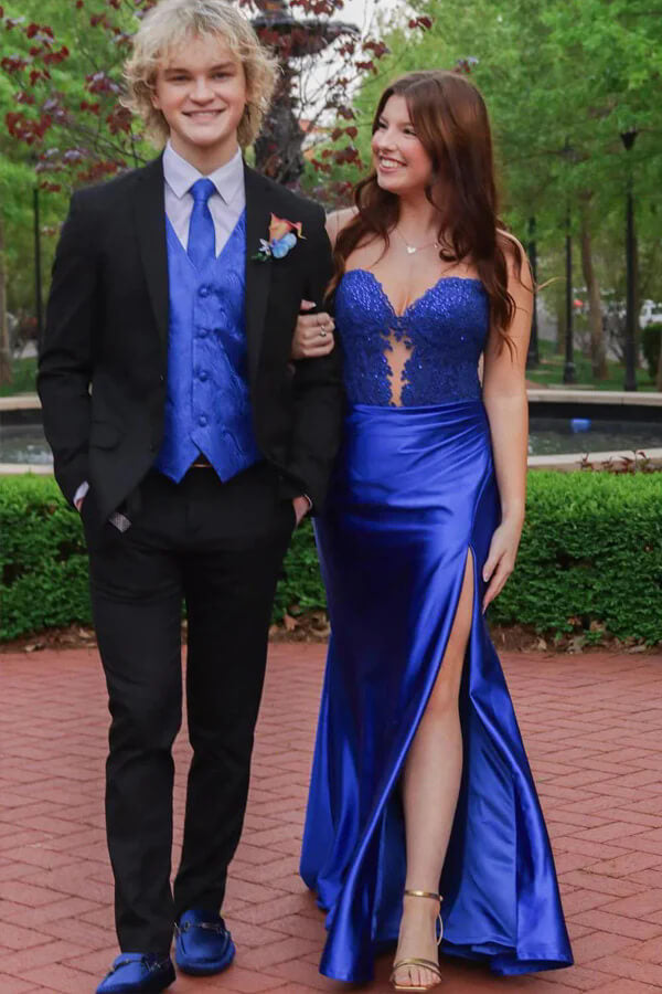 Green Satin Mermaid Sweetheart Lace Prom Dresses, MP1050 | Musebridals Green Satin Mermaid Sweetheart Lace Prom Dresses, MP1050 | Musebridals