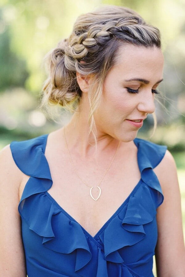 Modest Navy Blue Chiffon A-line Bridesmaid Dress, MBD263 Modest Navy Blue Chiffon A-line Bridesmaid Dress, MBD263