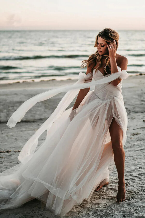 Summer Wedding Beachy Bridal Gowns Casual Summer Wedding Dresses