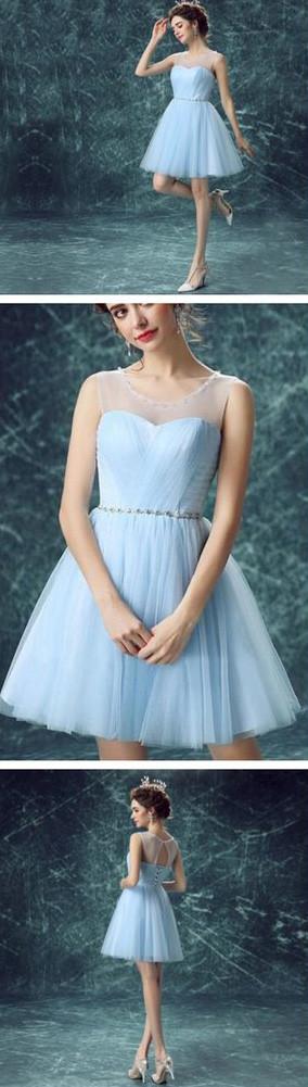 royal blue formal dresses cheap Short Sleeveless Bow A-Line Dress By Poly USA 7006 2XL / Off White main image 0