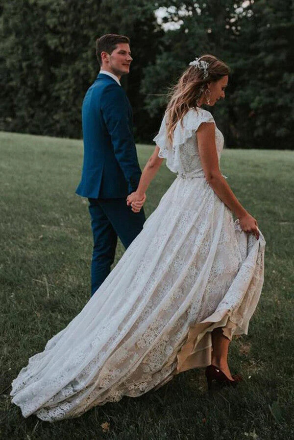 beach wedding dresses with cap sleeves Fitted Cap Sleeve Wedding Gown by Adrianna Papell 40360