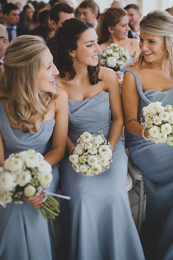 Cheap Column Chiffon Ruffles One Shoulder Long Bridesmaid Dresses on Line, MB120 Cheap Column Chiffon Ruffles One Shoulder Long Bridesmaid Dresses on Line, MB120
