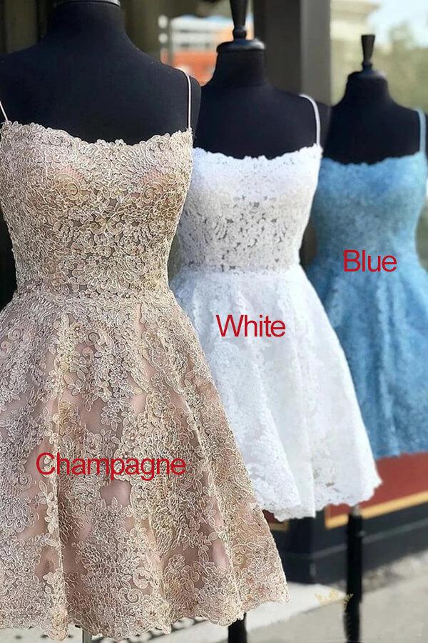 sachin and babi light blue dress Sparkly Fuchsia Sequined Spaghetti Straps Mermaid Short Homecoming Dre –  YESBABYONLINE main image 1