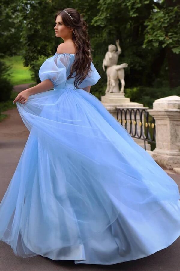Princess off the sales shoulder prom dress