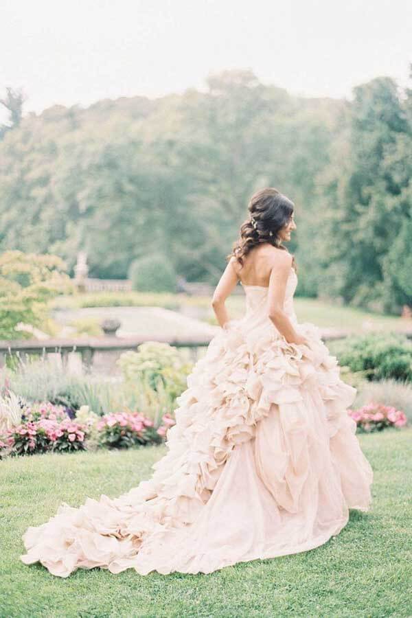 Bridal Boutique Dimitri Wedding Dress Organza Blush Ruffle Wedding