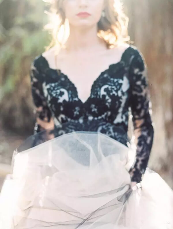 Ivory Tulle A-line Lace Appliques Wedding Dresses, MW556 | Musebridals Ivory Tulle A-line Lace Appliques Wedding Dresses, MW556 | Musebridals