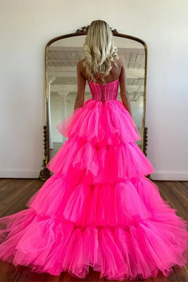 Pink tulle prom dresses | long formal dresses | prom dress stores | musebridals.com