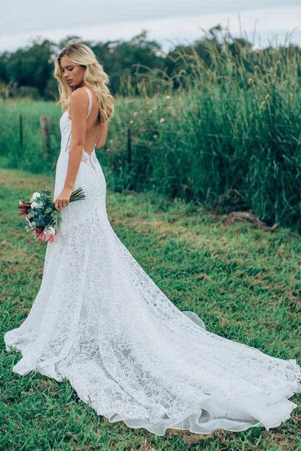 Ivory Mermaid Sweetheart Rustic Lace Wedding Dress MW728 | Musebridals Ivory Mermaid Sweetheart Rustic Lace Wedding Dress MW728 | Musebridals