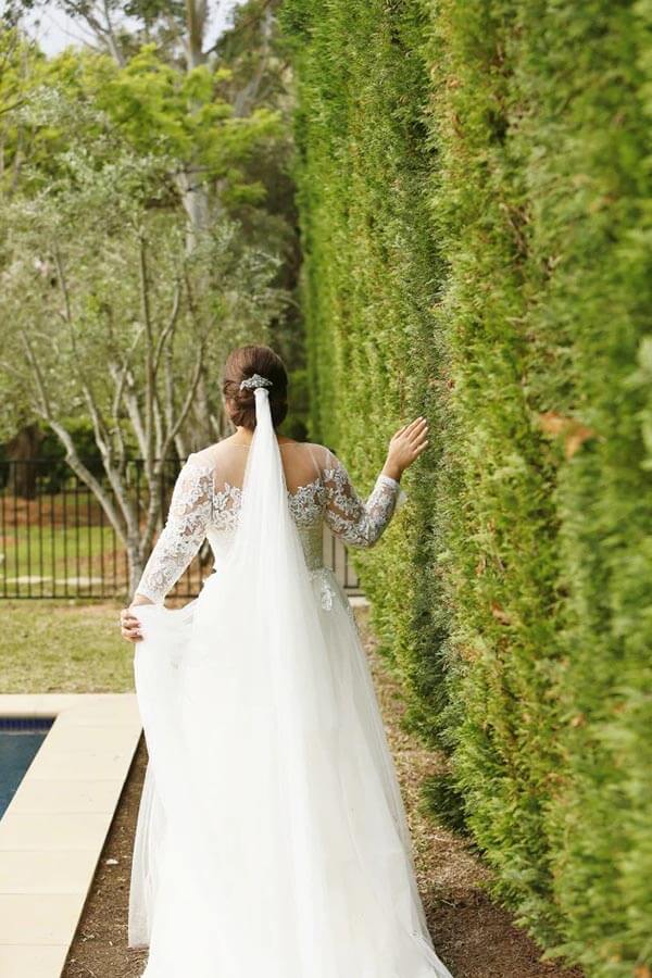 Tulle Lace Long Sleeves Plus Size Wedding Dresses, MW788 | Musebridals Tulle Lace Long Sleeves Plus Size Wedding Dresses, MW788 | Musebridals