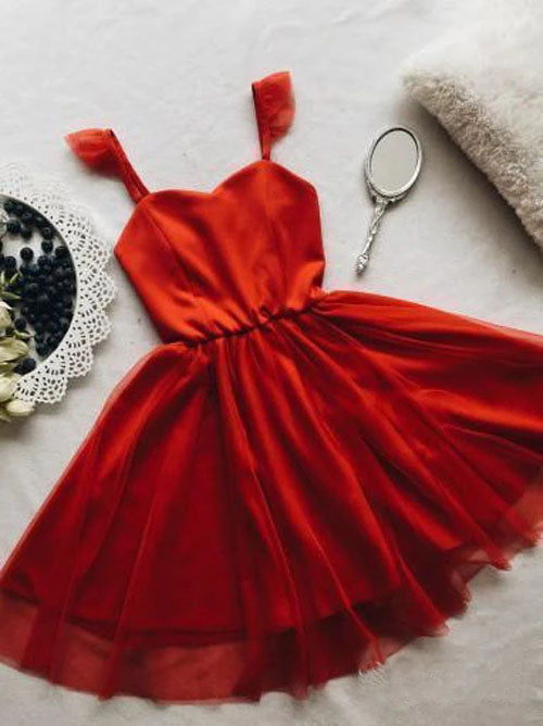 Spaghetti Strap Red Short Prom Dress Mini Homecoming Dress,MH465 Musebridals Spaghetti Strap Red Short Prom Dress Mini Homecoming Dress,MH465 Musebridals