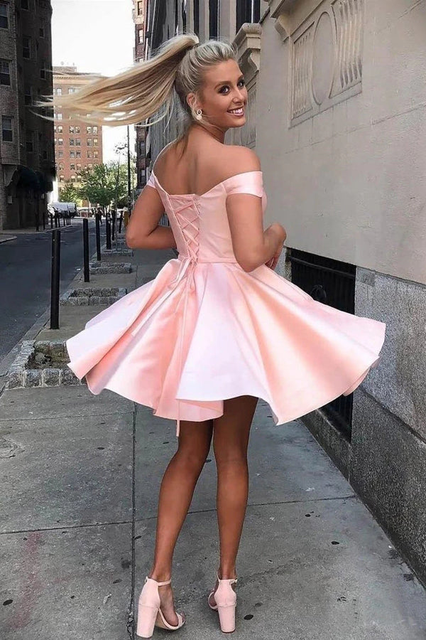 Simple Off the Shoulder Homecoming Dresses Cheap Lace up Homecoming Dress,MH497 Simple Off the Shoulder Homecoming Dresses Cheap Lace up Homecoming Dress,MH497