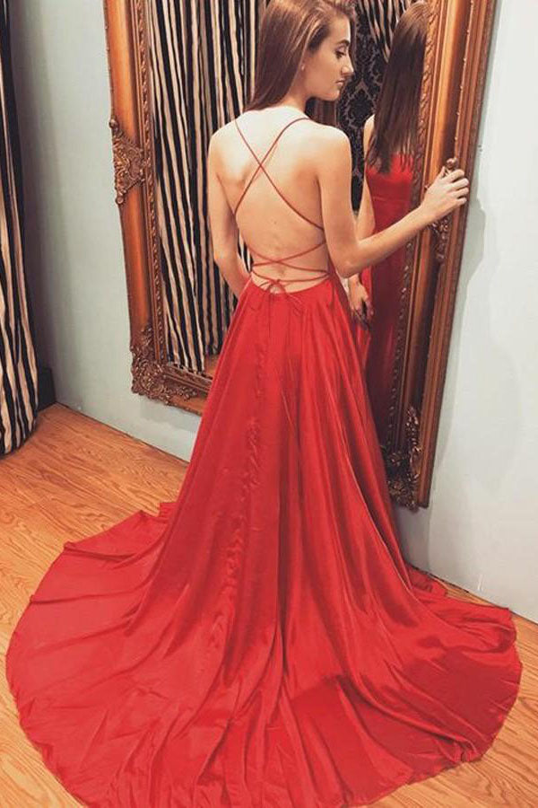 Musebridals.com offer Simple A-Line Spaghetti Straps Hunter Cheap Prom Dress/Evening Dress,MP443