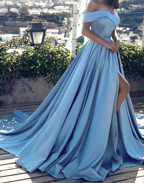 Cheap Off-the-shoulder Long Sweep/Brush Train Prom Dress/Evening Dress,MP580 | musebridals.com