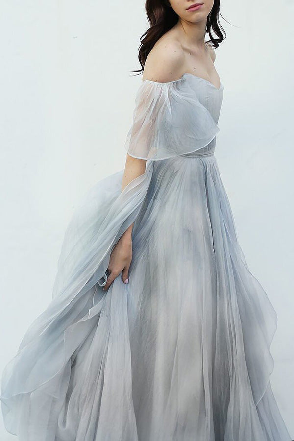 Off the Shoulder Ombre Beach Wedding Dresses, MW284 Off the Shoulder Ombre Beach Wedding Dresses, MW284