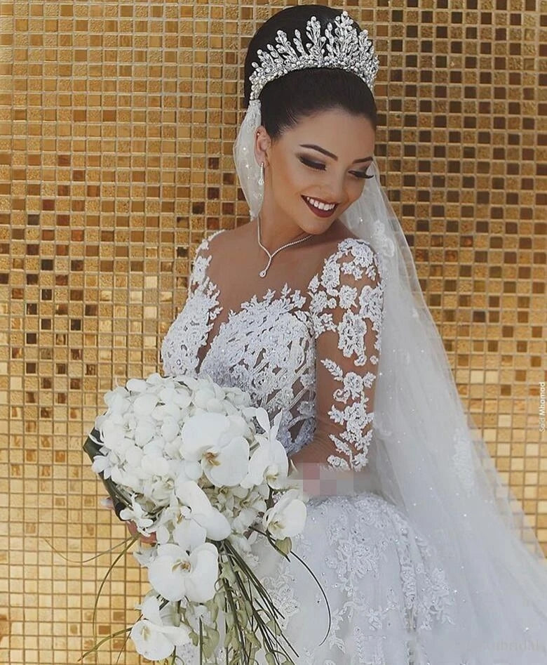 Cheap Long Sleeve Lace Wedding Dress Mermaid Bridal Gowns,MW291 Musebridals Cheap Long Sleeve Lace Wedding Dress Mermaid Bridal Gowns,MW291 Musebridals