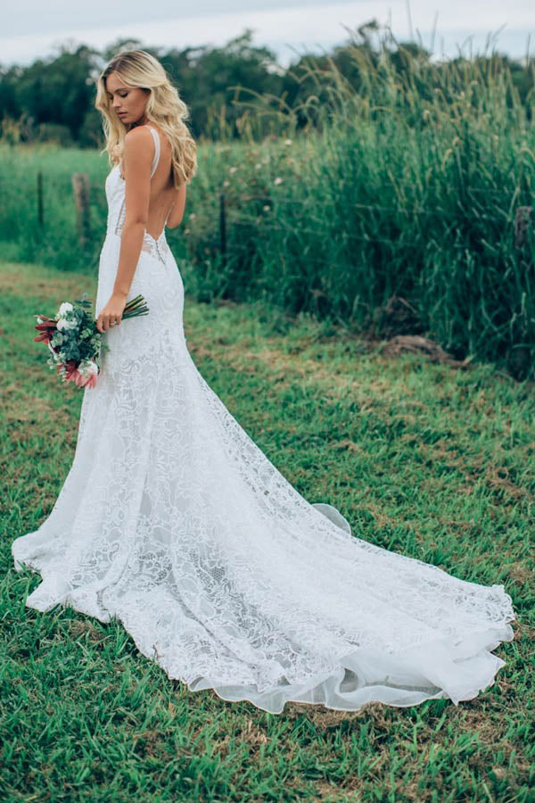 Elegant Mermaid Sweetheart Lace Ivory Wedding Dresses with train,MW406 Elegant Mermaid Sweetheart Lace Ivory Wedding Dresses with train,MW406