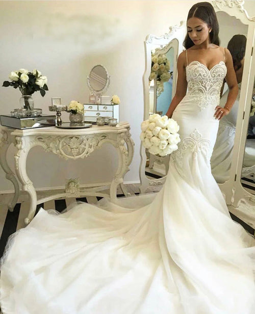 Elegant Wedding Dresses Trumpet/Mermaid Sweep/Brush Train Bridal Gown, Musebridals Elegant Wedding Dresses Trumpet/Mermaid Sweep/Brush Train Bridal Gown, Musebridals