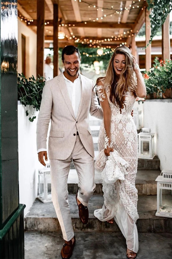 Bateau Unique Lace Wedding Dresses Mermaid long Sleeves Open Back Gowns,MW454 Bateau Unique Lace Wedding Dresses Mermaid long Sleeves Open Back Gowns,MW454