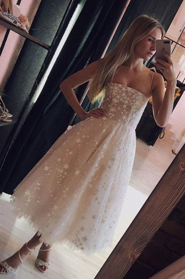 slim fit dress slacks Pearl Pink Spaghetti Straps Homecoming Dresses, MH524