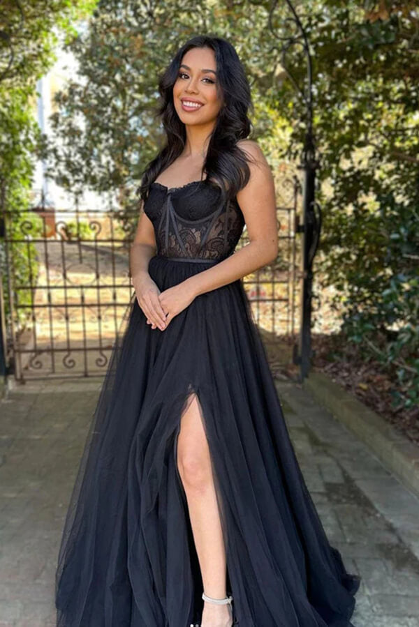 Red Lace A-line Sweetheart Neck Prom Dresses, Long Formal Dresses, MP778 Red Lace A-line Sweetheart Neck Prom Dresses, Long Formal Dresses, MP778