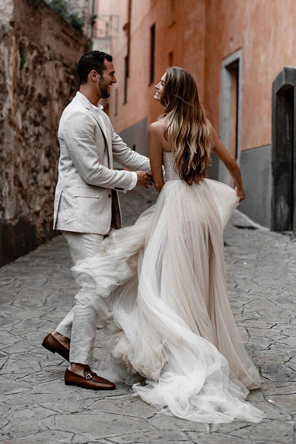 Rustic Tulle Pleated A-line Sweetheart Wedding Dresses, Bridal Gown, MW624 Rustic Tulle Pleated A-line Sweetheart Wedding Dresses, Bridal Gown, MW624