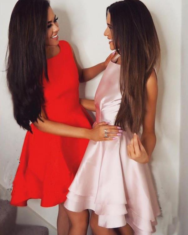 Black High Low Short Prom Dress, Sleeveless Cheap Homecoming Dress, Party  Dress MH116 – Musebridals