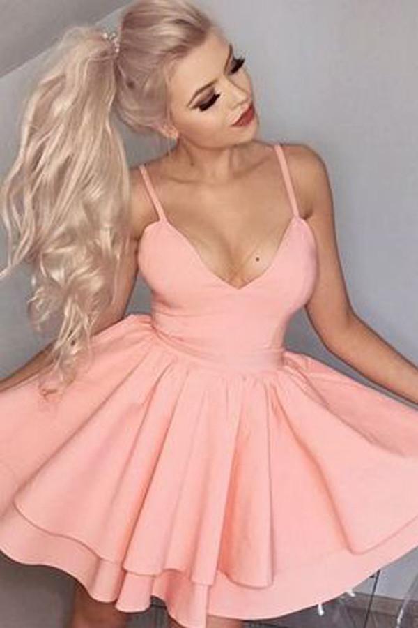 homecoming dresses that show cleavage A Line Sweetheart Neck Short Purple Lace Prom Dresses, Short Purple Ho main image 0