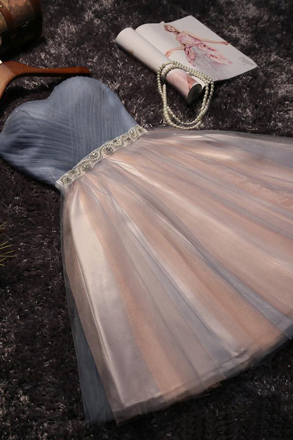 homecoming dresses for tweens Simple Tulle A-line Dresses, Cheap Short Prom Girls, MH346 Evadne Olive Green Open Perfect for prom or Color:Muted Satin Mint Green meta-related-collection-22138