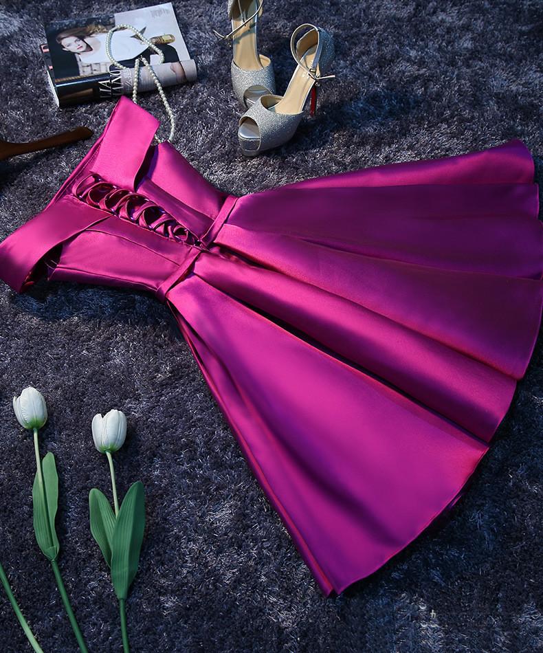 Cheap Purple Simple Satin Short Prom Dresses Homecoming Dress for Girls, MH293 Musebridals Cheap Purple Simple Satin Short Prom Dresses Homecoming Dress for Girls, MH293 Musebridals