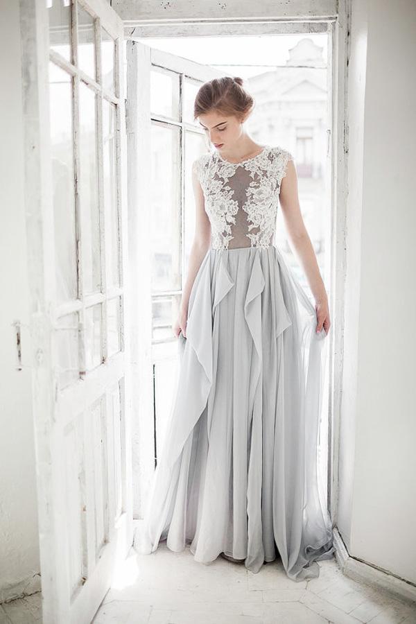 Gorgeous Inexpensive Lace Tulle Wedding Dress Boho Bridal Dresses, MW147 – Musebridals