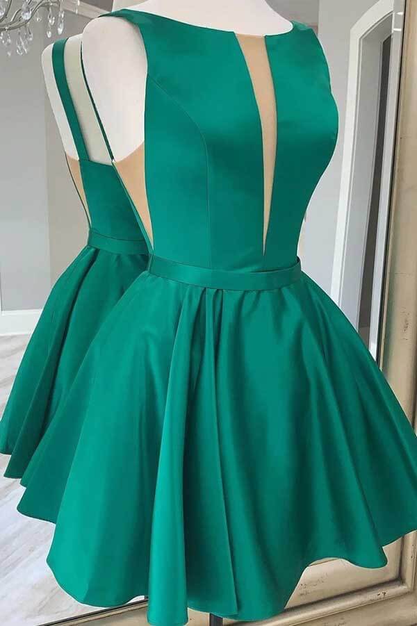 Simple Green A-line Cheap Homecoming Dresses MH540 | Musebridals Simple Green A-line Cheap Homecoming Dresses MH540 | Musebridals