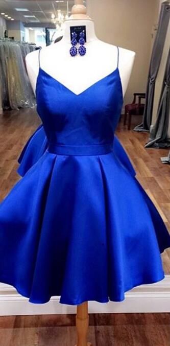 Royal Blue Spaghetti Straps Homecoming Dresses, MH528 | Musebridals Royal Blue Spaghetti Straps Homecoming Dresses, MH528 | Musebridals