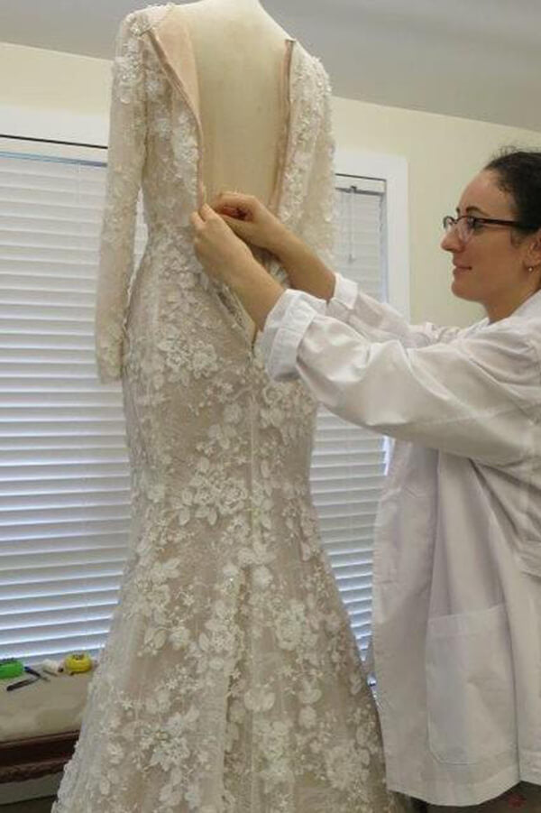 Sparkly Romantic Lace Mermaid Bateau Long Sleeves Wedding Dresses, MW544 | mermaid wedding dress | cheap wedding dress | bridal gowns | mermaid lace wedding dresses | www.musebridals.com