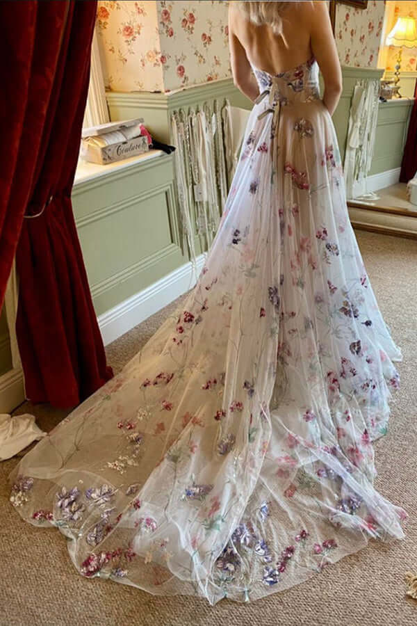 Tulle Lace A-line Colorful Sweetheart Appliqued Prom Dresses, Evening Dress, MP675 Tulle Lace A-line Colorful Sweetheart Appliqued Prom Dresses, Evening Dress, MP675