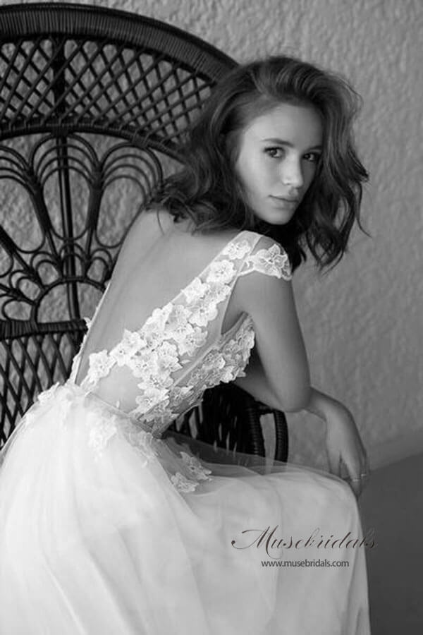 Lace Boho Wedding Dress, Beach Wedding Dresses, MW518 | Musebridals