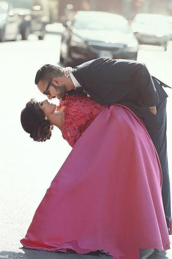 Gorgeous Satin Off Shoulder Long Sleeves Prom Dresses with Appliques, MP289