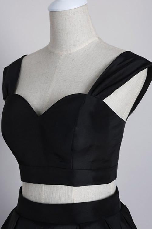 Elegant Dark Navy Two Pieces Off Shoulder Short Homecoming Dresses, MH204 –  Musebridals