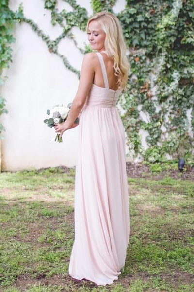 sachin and babi light blue dress Blush Pink Gown - One-Shoulder Maxi Dress - Chiffon Maxi Dress main image 0