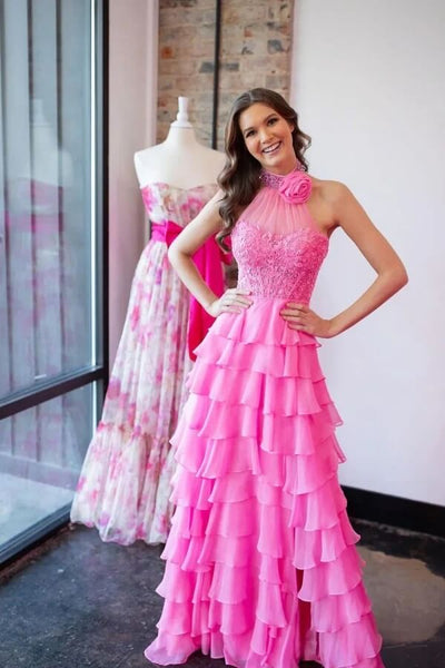 files/HotPinkChiffonTieredALineHalterPromDressesWithLaceAppliques_MP1134_5.jpg