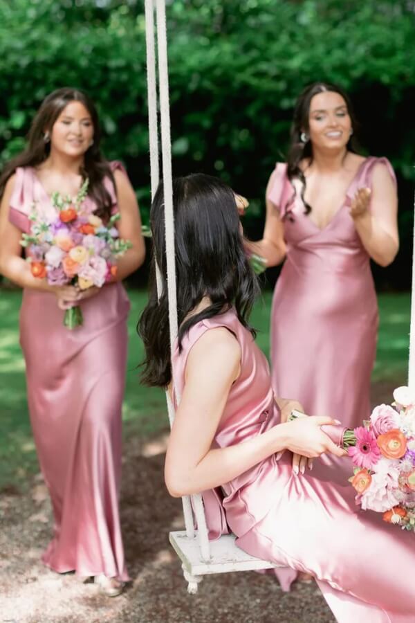 sage green and blush bridesmaid dresses Bridesmaids Can I Wear Light Pink To A Wedding Sale