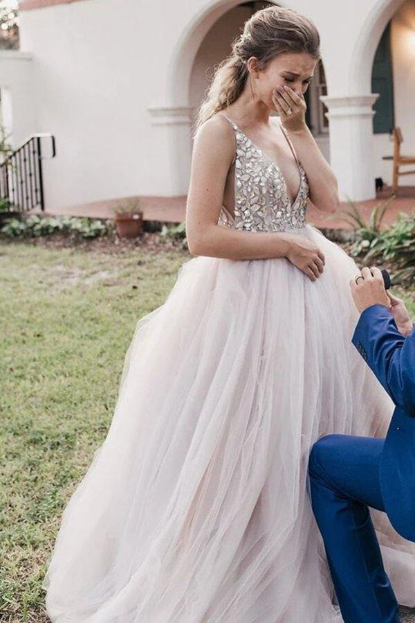 beaded dresses for weddings Pearl A-line Wedding Dress by Adrianna Papell 40301 Prepare to meet the bridal gown of your dreams Luxurious Crystal Pearl Beaded Long
