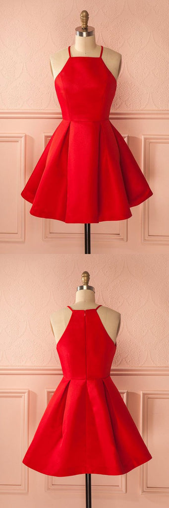 Simple Red A-line Short Straps Prom Dresses, Cheap Homecoming Dress for Girls, MH336 Musebridals Simple Red A-line Short Straps Prom Dresses, Cheap Homecoming Dress for Girls, MH336 Musebridals