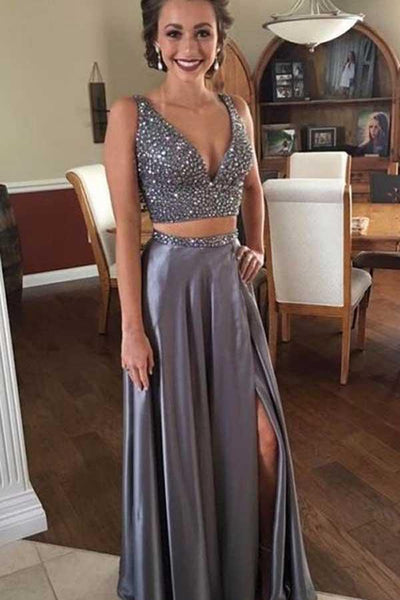 Silver 2 piece dress sale