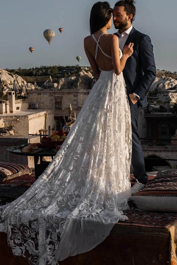 Charming Ivory Boho Lace Bohemian Long Beach Wedding Dresses Bridal Dr Musebridals Charming Ivory Boho Lace Bohemian Long Beach Wedding Dresses Bridal Dr Musebridals