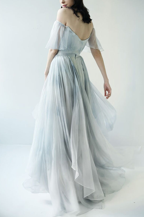 Off the Shoulder Ombre Beach Wedding Dresses, MW284 Musebridals Off the Shoulder Ombre Beach Wedding Dresses, MW284 Musebridals
